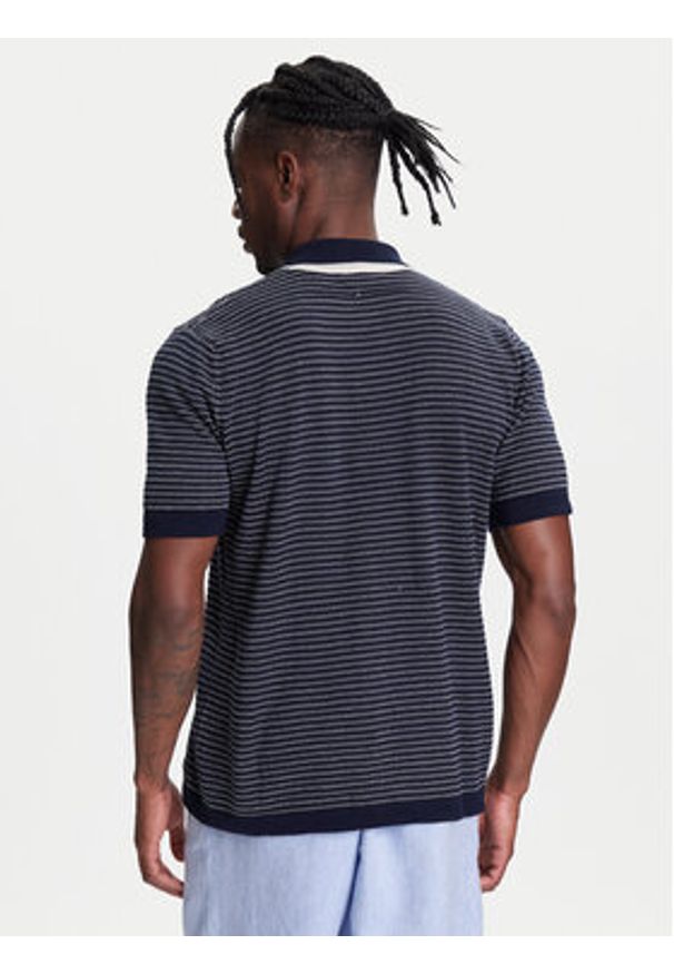 United Colors of Benetton - United Colors Of Benetton Polo 1094K301J Granatowy Regular Fit. Typ kołnierza: polo. Kolor: niebieski. Materiał: bawełna