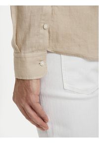 BOSS Koszula H-Liam 50556077 Beżowy Regular Fit. Kolor: beżowy. Materiał: len #6