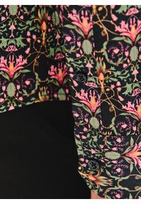 Pako Lorente - PAKO LORENTE - Czarna koszula w kolorowe kwiaty. Kolor: czarny. Materiał: elastan, bawełna. Długość rękawa: długi rękaw. Długość: długie. Wzór: kwiaty, kolorowy #6