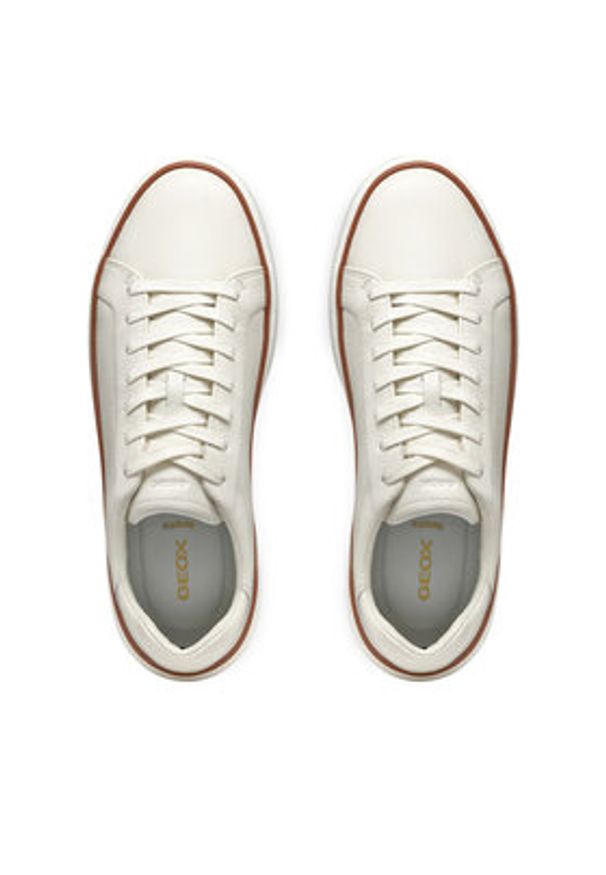 Geox Sneakersy U Zackerty U46HPA 00046 C1000 Biały. Kolor: biały. Materiał: skóra