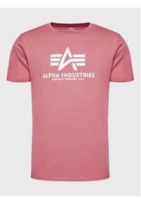 Alpha Industries T-Shirt Basic 100501 Różowy Regular Fit. Kolor: różowy. Materiał: bawełna