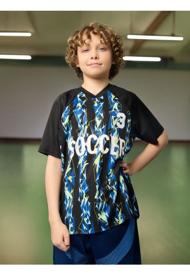 Sinsay - Koszulka Active - czarny. Kolor: czarny