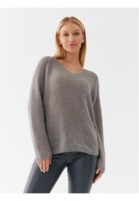 Max Mara Leisure Sweter Waser 23336608 Szary Regular Fit. Kolor: szary. Materiał: syntetyk