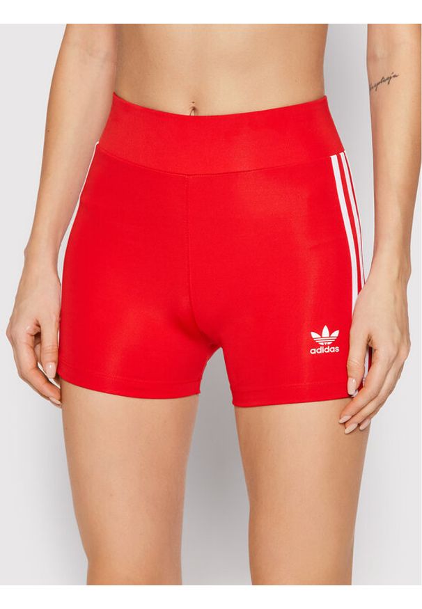 Adidas - adidas Szorty sportowe adicolor Classics Traceble HC1958 Czerwony Slim Fit. Kolor: czerwony. Materiał: syntetyk
