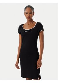 Karl Lagerfeld Jeans Sukienka codzienna B2W13045 Czarny Slim Fit. Okazja: na co dzień. Kolor: czarny. Materiał: wiskoza. Typ sukienki: proste. Styl: casual #1