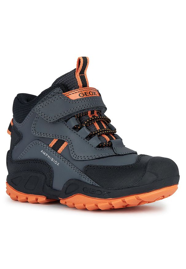 Śniegowce Geox J New Savage Boy B A J261WB 050BU C0904 M Dk Grey/Orange. Kolor: szary