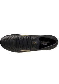 Buty piłkarskie Mizuno Morelia Neo Iv Beta Elite Md M P1GA234250 czarne. Zapięcie: sznurówki. Kolor: czarny. Materiał: skóra. Szerokość cholewki: normalna. Sport: piłka nożna