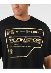 Plein Sport T-Shirt 24053 Czarny Regular Fit. Kolor: czarny. Styl: sportowy
