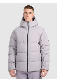 4f - 4F Kurtka narciarska membrana 5000 męska - szara S. Kolor: szary. Materiał: poliester, materiał. Wzór: gładki. Sezon: zima #1