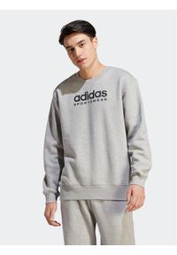 Adidas - adidas Bluza All SZN Graphic IC9823 Szary Loose Fit. Kolor: szary. Materiał: bawełna