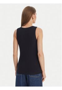 Luisa Spagnoli Top Bordo 543281 Granatowy Slim Fit. Kolor: niebieski. Materiał: bawełna #2