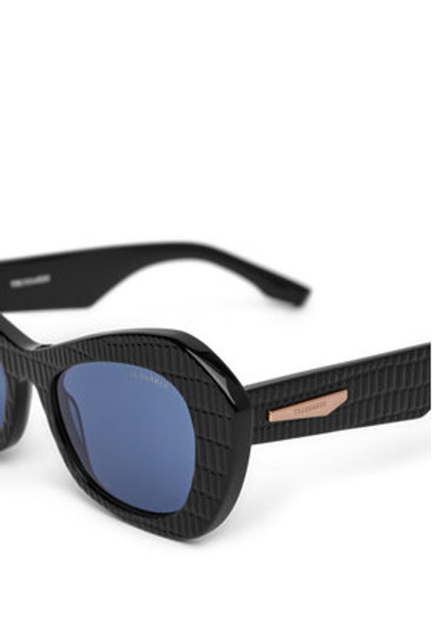 Trussardi Jeans - Trussardi Okulary przeciwsłoneczne TSW9055 Czarny. Kolor: czarny
