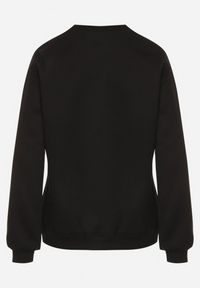 Born2be - Czarna Bluza z Bawełną i Napisem Fezorla. Okazja: na co dzień. Kolor: czarny. Materiał: bawełna. Wzór: napisy. Styl: klasyczny, casual, elegancki #7