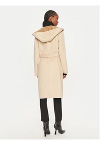 MICHAEL Michael Kors Płaszcz wełniany 77B6510M22 Beżowy Regular Fit. Kolor: beżowy. Materiał: syntetyk #4