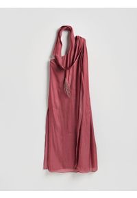 Reserved - Sukienka z szalem - fuksja. Kolor: różowy. Materiał: tkanina #1
