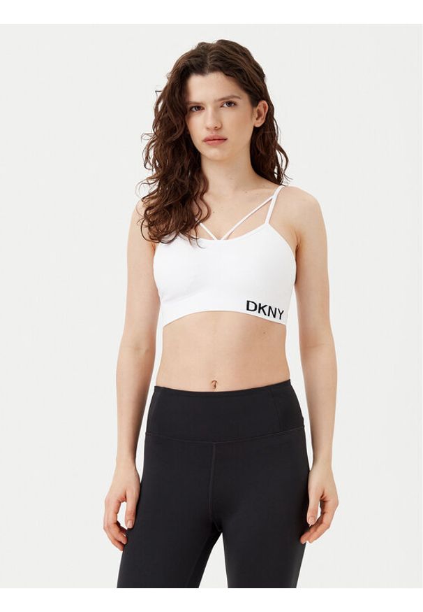 DKNY Sport Biustonosz top DP8T5475 Biały. Kolor: biały. Materiał: syntetyk