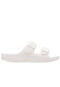 Klapki damskie Crocs Saturday Sandal 213586-100 - białe. Kolor: biały. Wzór: paski. Sezon: lato #1