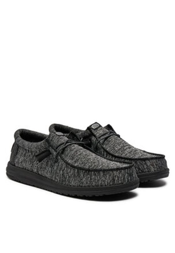 Hey dude - Hey Dude Mokasyny Wally Sport Knit 40536-060 Czarny. Kolor: czarny. Materiał: materiał. Styl: sportowy