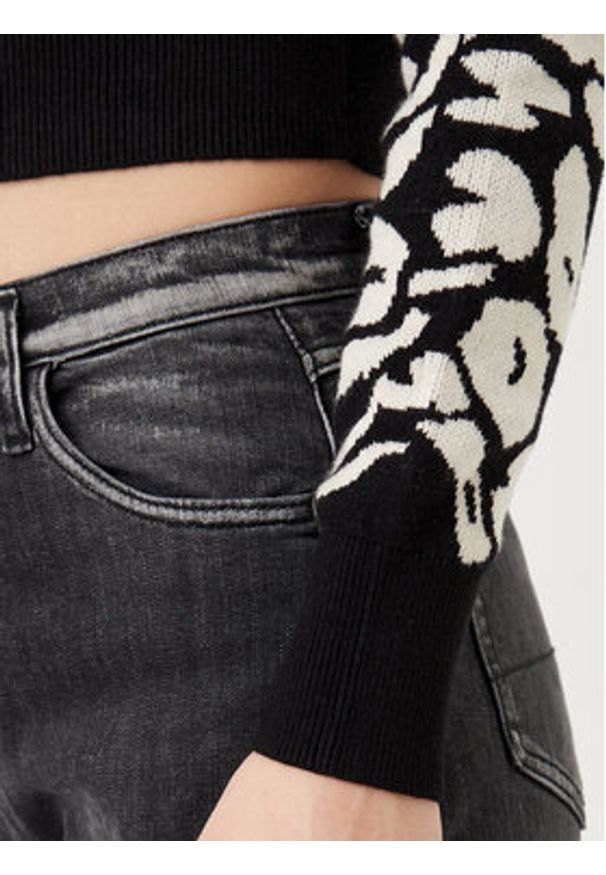 only - ONLY Sweter Lima 15339828 Czarny Cropped Fit. Kolor: czarny. Materiał: syntetyk