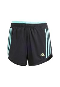 Adidas - Szorty Own the Run 3-Stripes. Kolor: czarny, niebieski, wielokolorowy. Materiał: materiał. Sport: bieganie