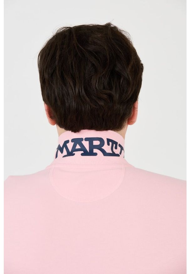 La Martina - LA MARTINA Różowe męskie polo z małym logo, Rozmiar XL. Typ kołnierza: polo. Kolor: różowy