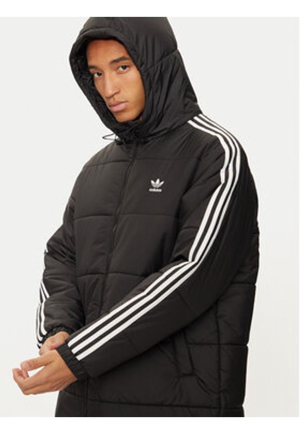Adidas - adidas Kurtka zimowa adicolor HZ0684 Czarny Loose Fit. Kolor: czarny. Materiał: syntetyk. Sezon: zima