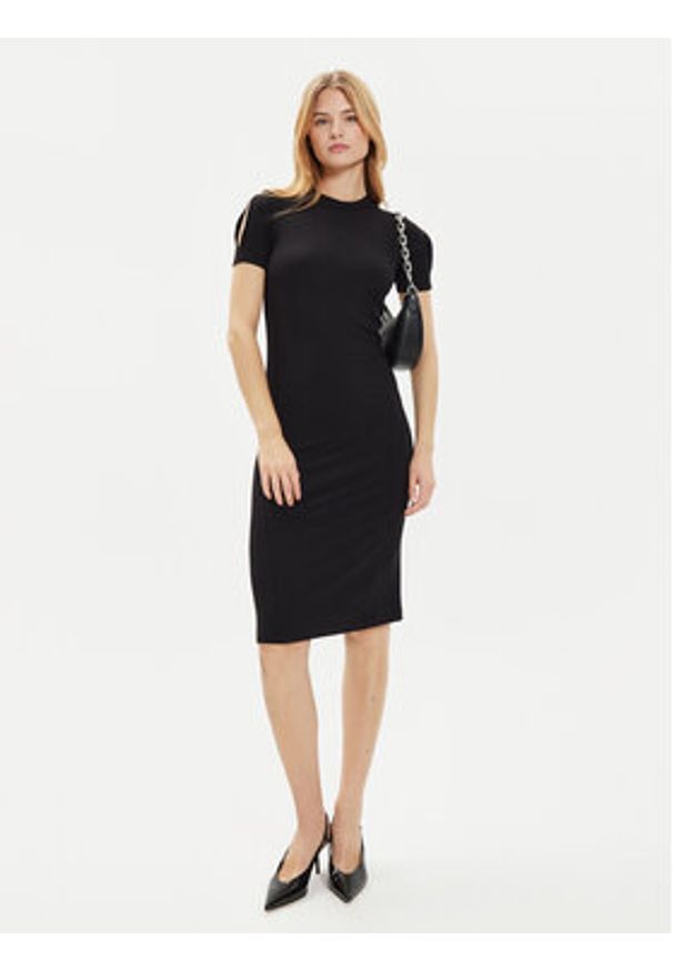 Calvin Klein Sukienka codzienna K20K207233 Czarny Slim Fit. Okazja: na co dzień. Kolor: czarny. Typ sukienki: proste. Styl: casual