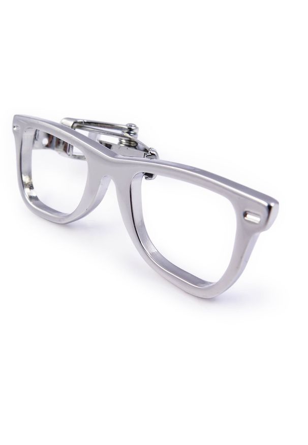 Adam Collection - Spinka do krawata - srebrne okulary ZS24. Kolor: srebrny