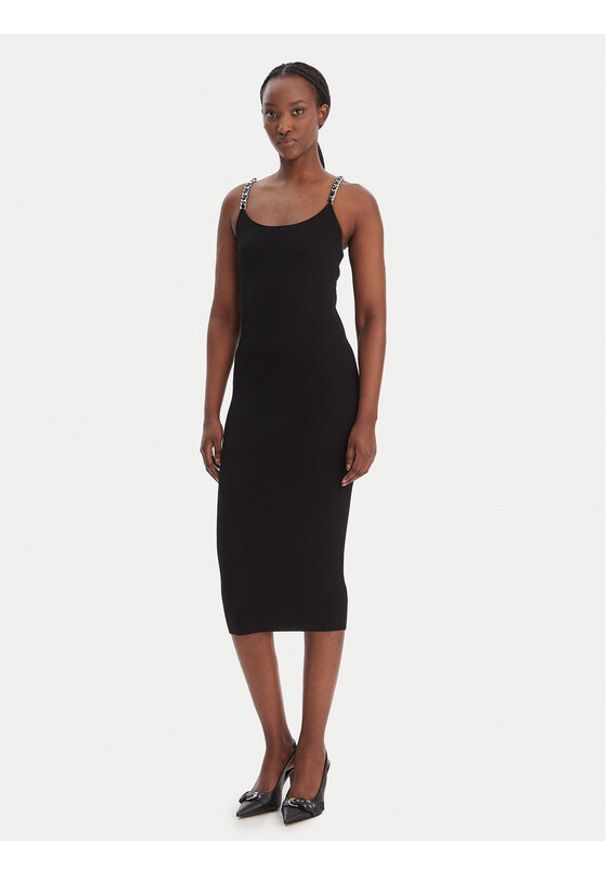MICHAEL Michael Kors Sukienka koktajlowa MR683BQ33D Czarny Slim Fit. Kolor: czarny. Materiał: wiskoza. Styl: wizytowy
