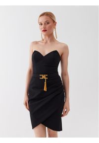 Sukienka koktajlowa Elisabetta Franchi. Kolor: czarny. Materiał: syntetyk. Styl: wizytowy #1