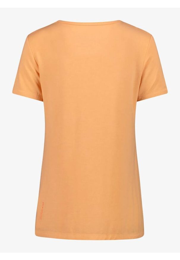 Koszulka z nadrukiem damska CMP Soraka T-Shirt. Kolor: pomarańczowy. Wzór: nadruk