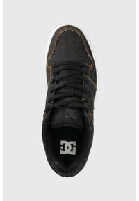 DC sneakersy kolor czarny. Nosek buta: okrągły. Zapięcie: sznurówki. Kolor: czarny. Materiał: guma