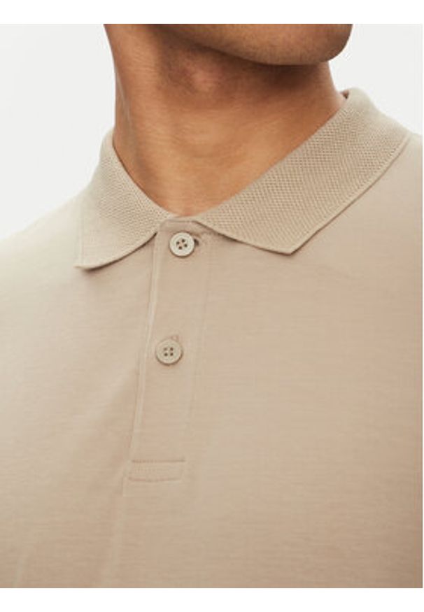 Jack & Jones - Jack&Jones Polo Jaxon 12268227 Beżowy Regular Fit. Typ kołnierza: polo. Kolor: beżowy. Materiał: bawełna