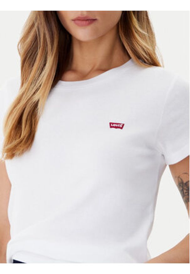 Levi's® Komplet 2 t-shirtów Essential 004AO-0002 Biały Slim Fit. Kolor: biały. Materiał: bawełna