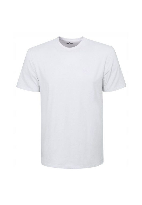 Koszulka Męska (T-Shirt) - Pako Jeans - Biała, Dekolt U-Neck (Okrągły). Okazja: na co dzień. Kolor: biały. Materiał: bawełna. Styl: casual