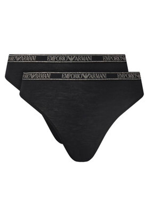 Emporio Armani Underwear Komplet 2 par fig klasycznych EW000403 AF10889 MC005 Czarny. Kolor: czarny. Materiał: wiskoza