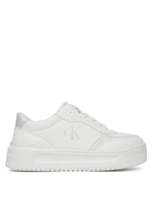Calvin Klein Jeans Sneakersy V3A9-82021-1355X025 Biały. Kolor: biały. Materiał: skóra