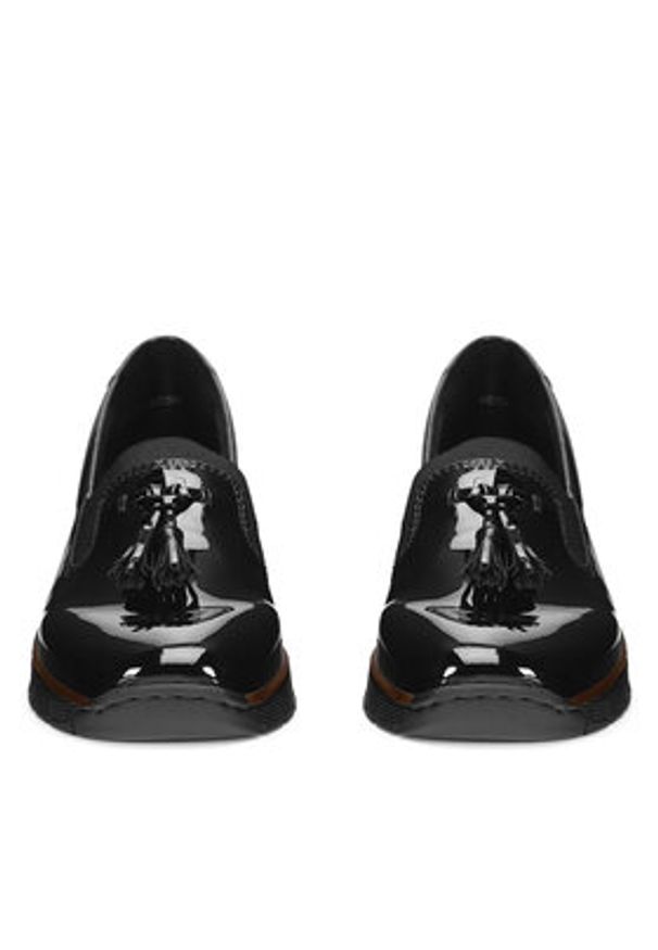 Rieker Półbuty 53751-00 Czarny. Kolor: czarny. Materiał: skóra