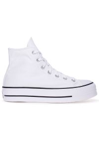 Buty Converse Chuck Taylor All Star Lift Platform Canvas 560846C - białe. Kolor: biały. Materiał: guma. Szerokość cholewki: normalna. Obcas: na platformie. Model: Converse All Star