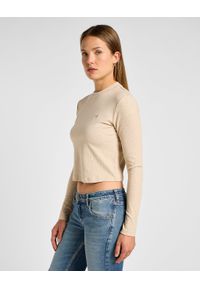 Lee - DAMSKA KOSZULKA LEE LS CROPPED RIB TEE OATMEAL 112355192 #4