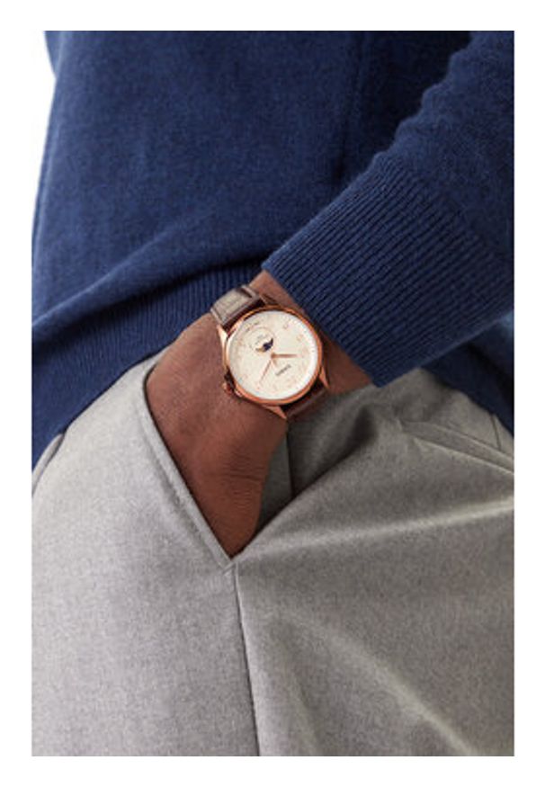 Casio Zegarek MTP-M110RL-5AVER Brązowy. Kolor: brązowy