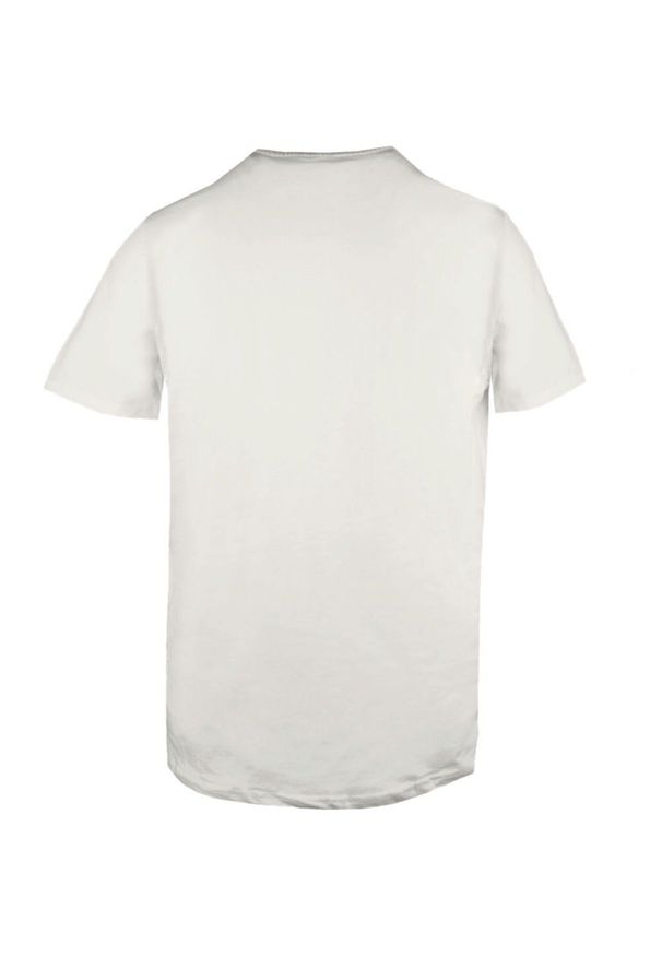 Biały Męski T-Shirt, Dekolt z Guzikami - Pako Jeans. Okazja: na co dzień. Kolor: biały. Materiał: bawełna. Styl: casual