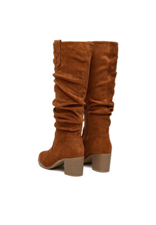 DeeZee Kozaki HX24012-1 Brązowy. Kolor: brązowy. Materiał: materiał