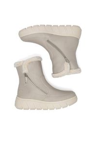 Rieker Botki Y3581-60 Beżowy. Kolor: beżowy. Materiał: materiał #5