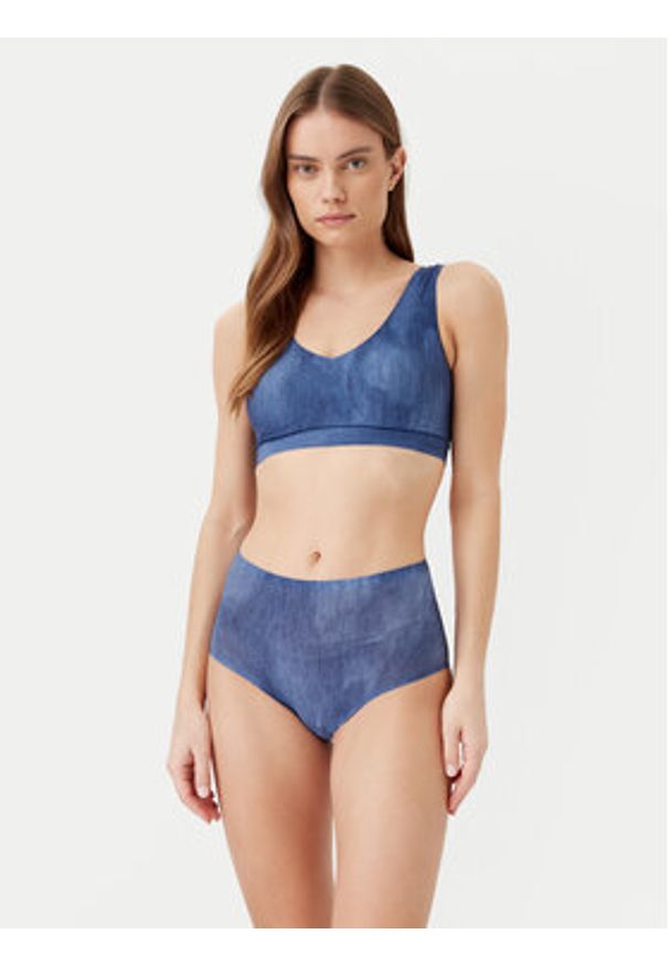 Chantelle Figi klasyczne z wysokim stanem Soft Stretch C11D70 Niebieski. Stan: podwyższony. Kolor: niebieski. Materiał: syntetyk