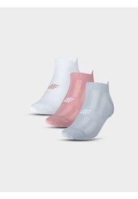 4f - 4F Skarpetki treningowe przed kostkę (3-pack) damskie - białe 39-42. Kolor: wielokolorowy. Materiał: materiał, włókno, elastan, syntetyk. Wzór: jednolity. Sport: kolarstwo, fitness