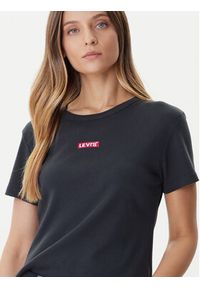 Levi's® T-Shirt Rickie 001Z9-0008 Czarny Slim Fit. Kolor: czarny. Materiał: bawełna