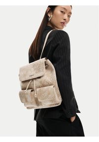 Desigual Plecak 26SAKP40 Beżowy. Kolor: beżowy. Materiał: skóra #1