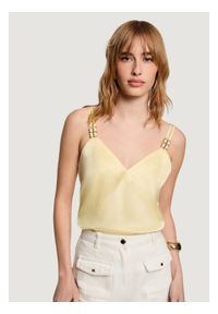 Morgan Top 242-OLAFI Żółty Regular Fit. Kolor: żółty. Materiał: syntetyk #1