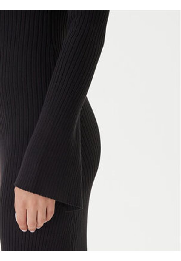 BARDOT - Bardot Sukienka dzianinowa 59801DB Czarny Slim Fit. Kolor: czarny. Materiał: syntetyk